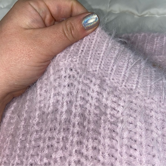 Giani Bini Lavender Lilac Eyelash Chunky Knit Sweater Size Small - Picture 4 of 11